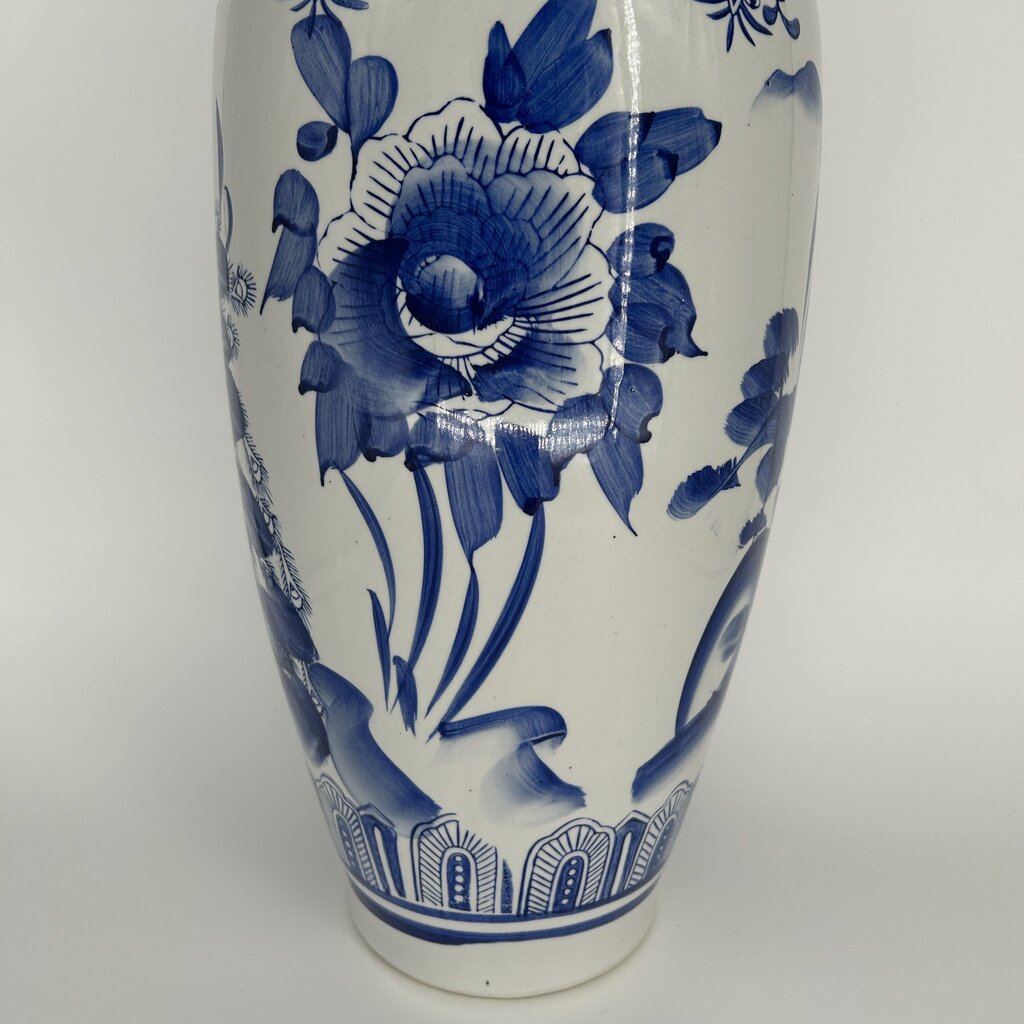 Tall Floral Floor Vase