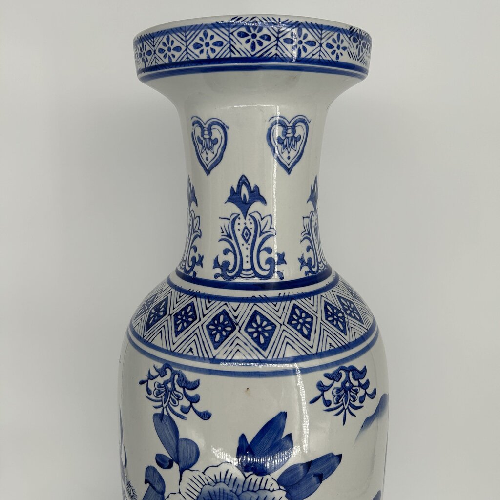 Tall Floral Floor Vase