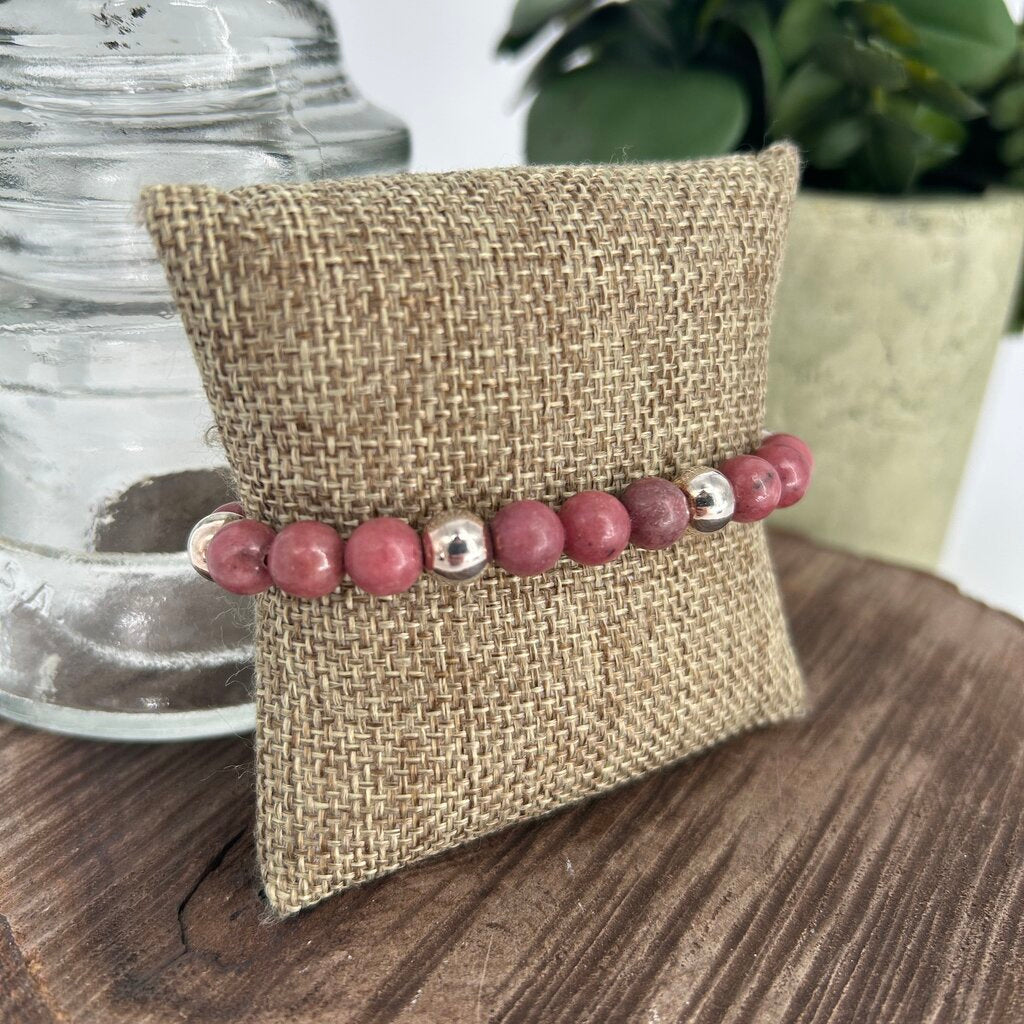 Milor Rhodonite and Sterling Bracelet