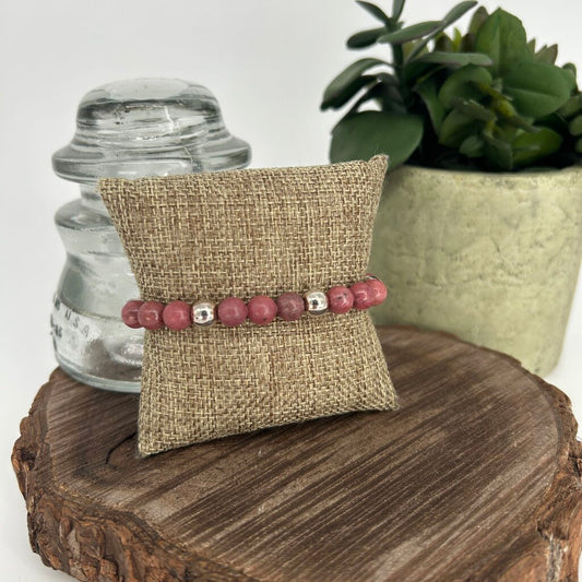 Milor Rhodonite and Sterling Bracelet