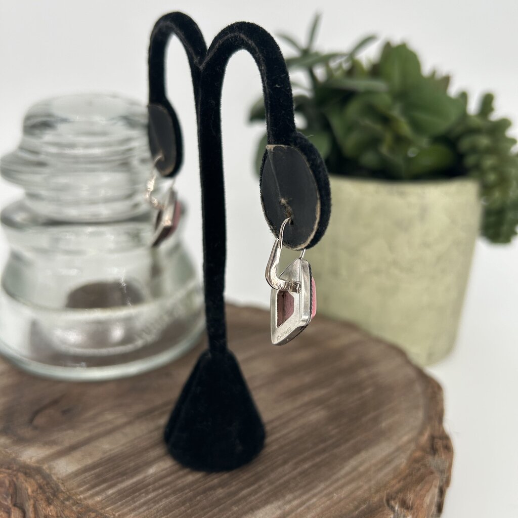 Rhodonite & Sterling Earrings
