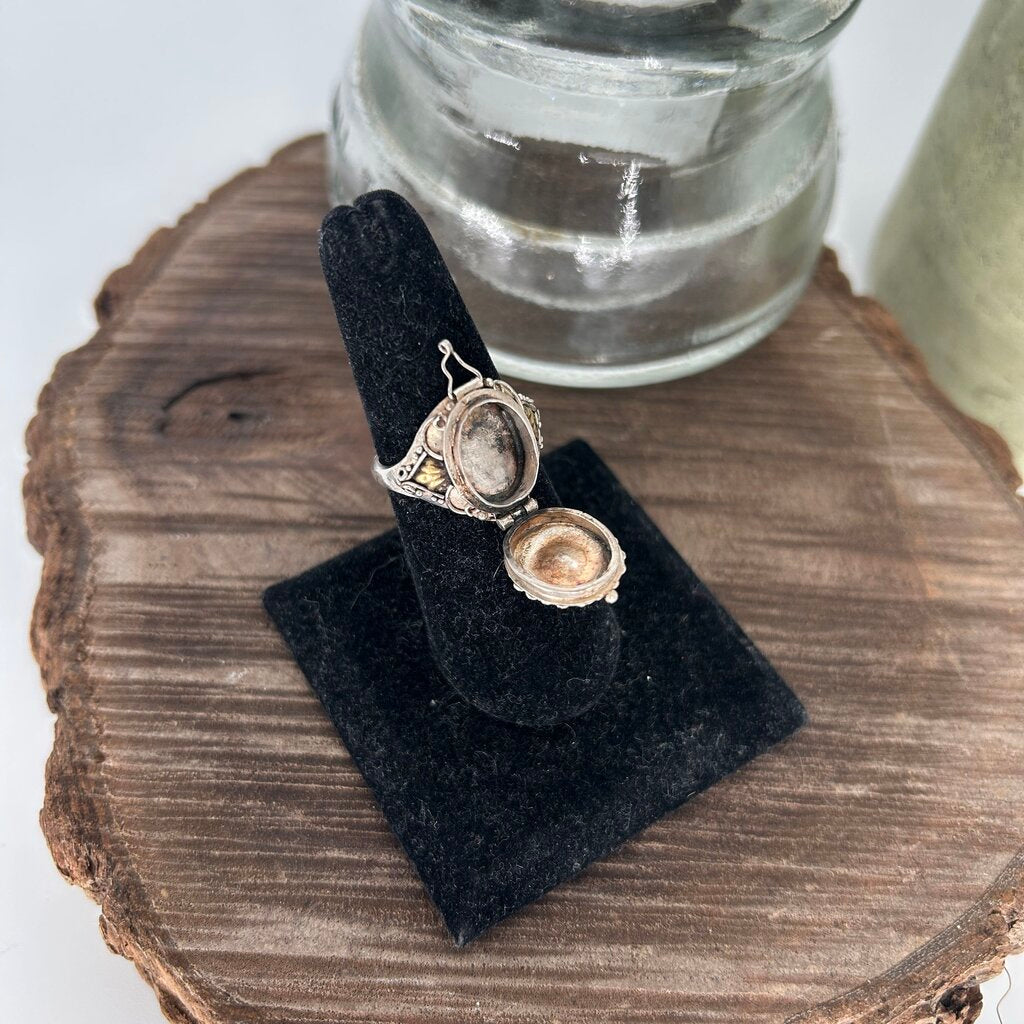Sterling Gem Poison Ring