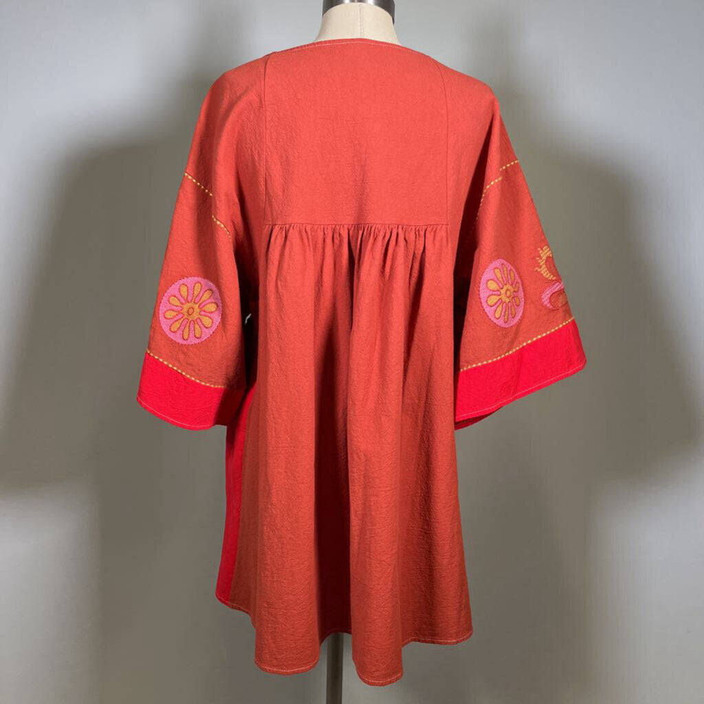 S/s Embroidered Mini Dress