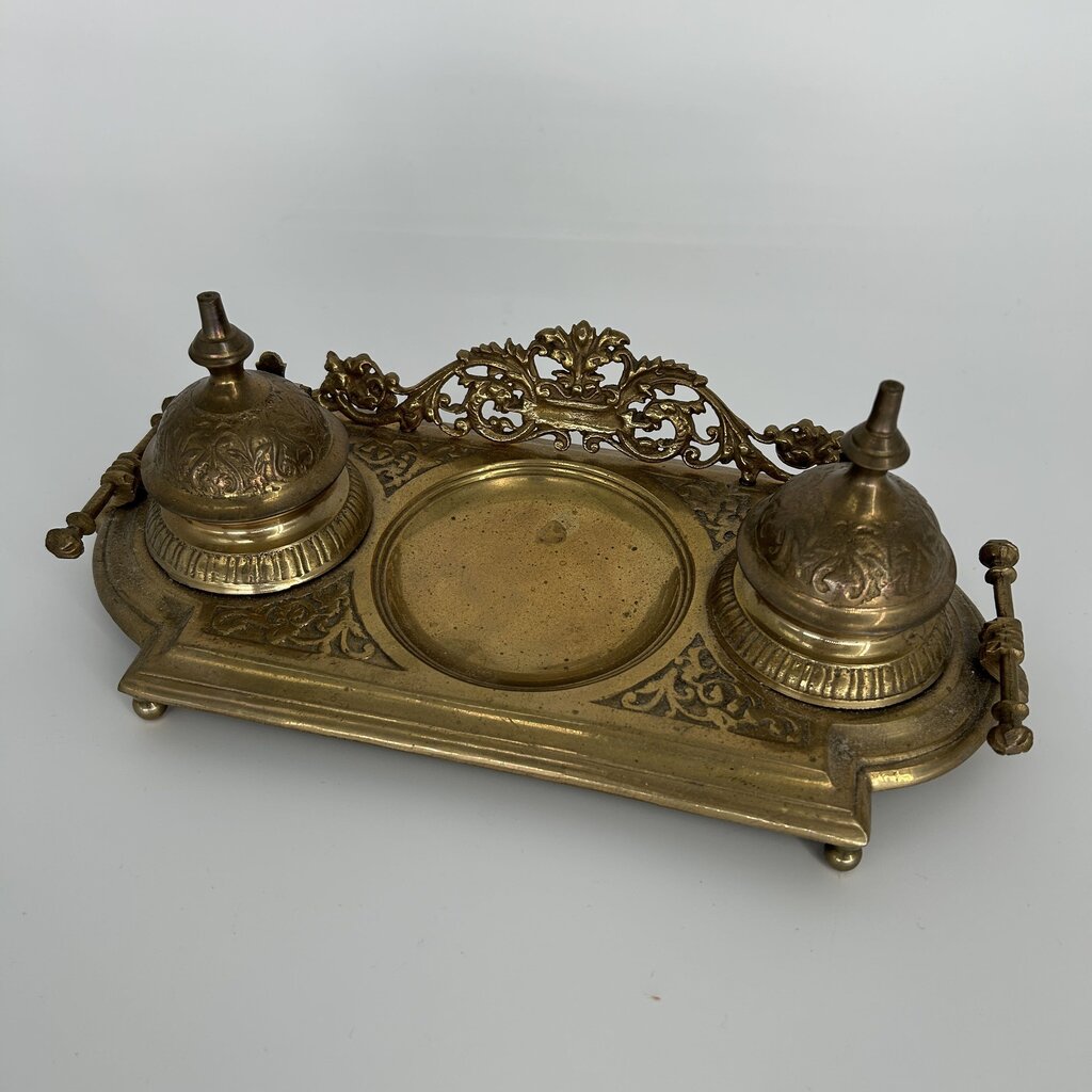 Brass Double Ink Well