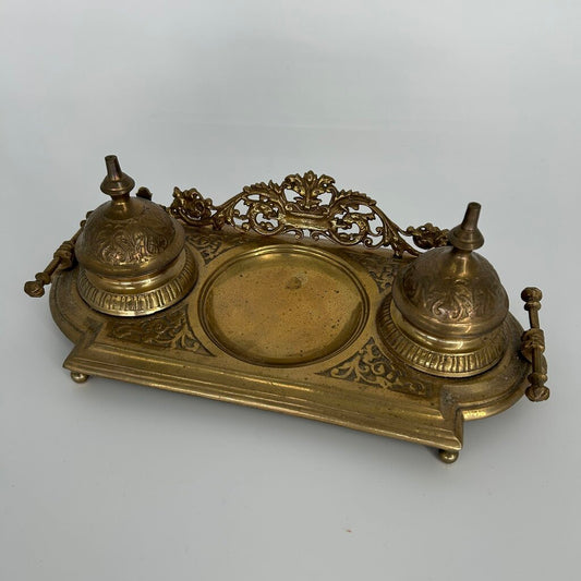 Brass Double Ink Well