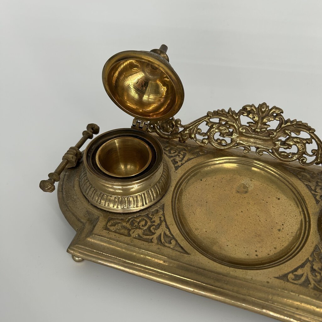 Brass Double Ink Well