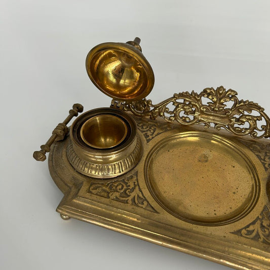 Brass Double Ink Well