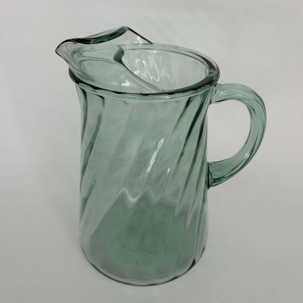 Ridged Glass Pitcher