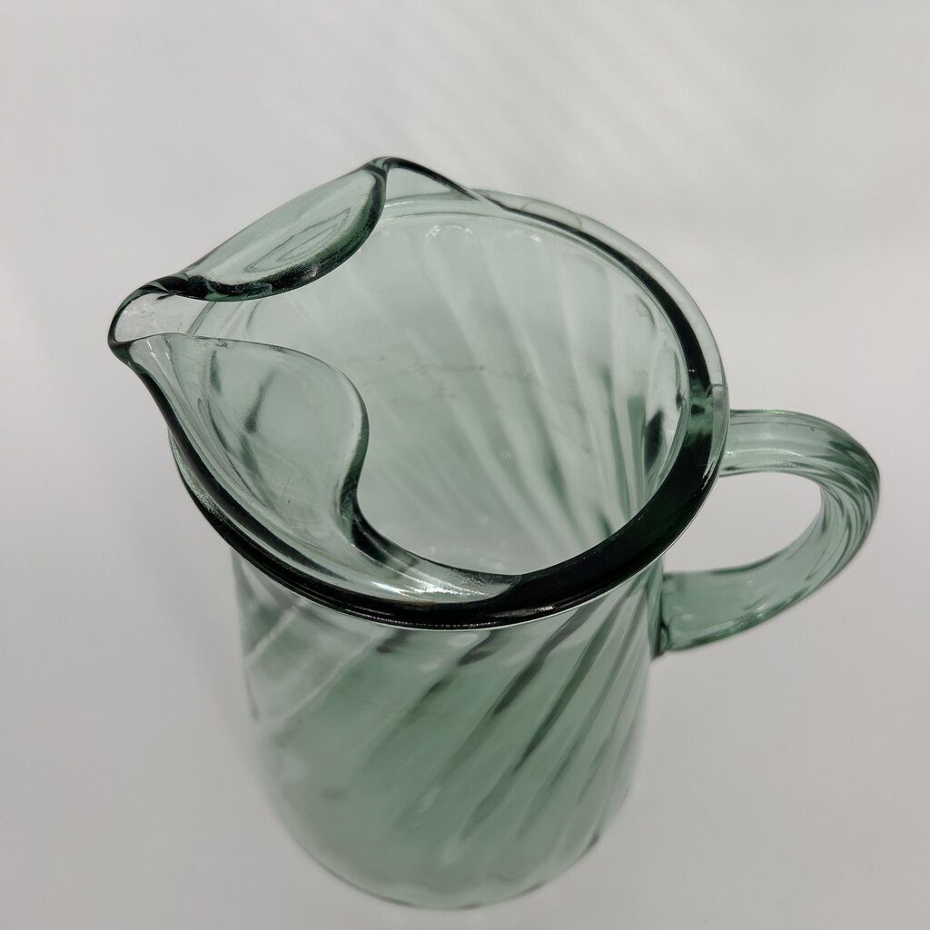 Ridged Glass Pitcher