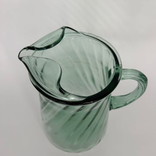 Ridged Glass Pitcher