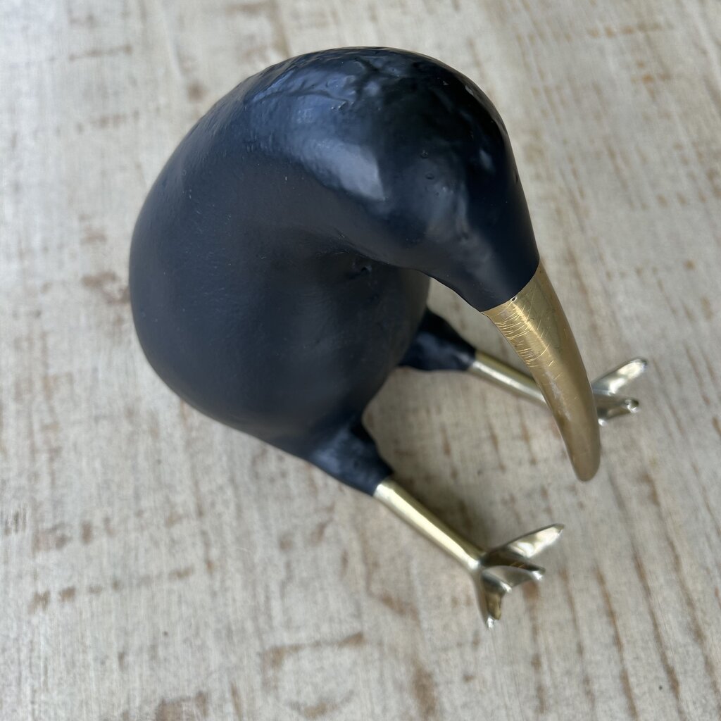 Sitting Penguin with Gold Beak