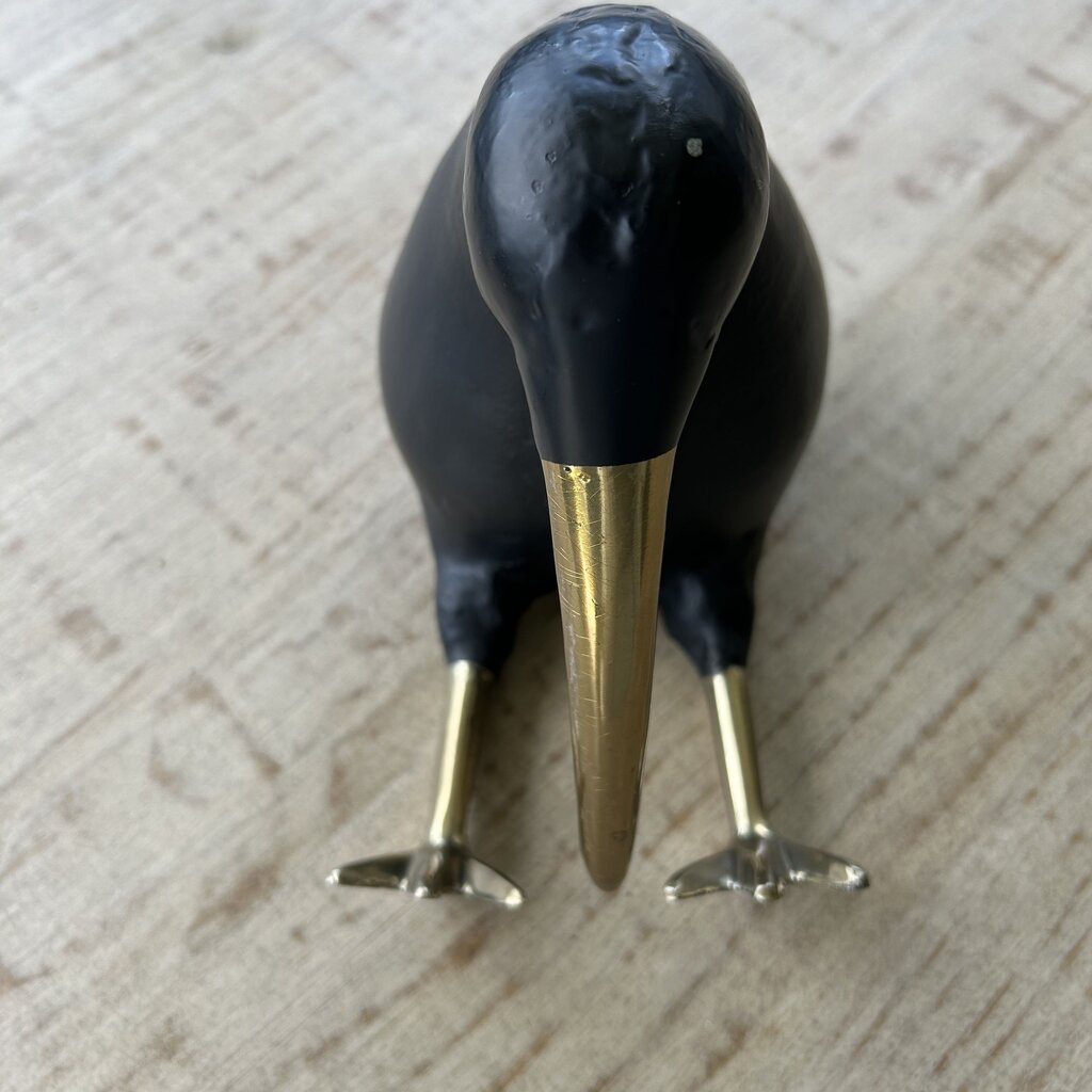 Sitting Penguin with Gold Beak