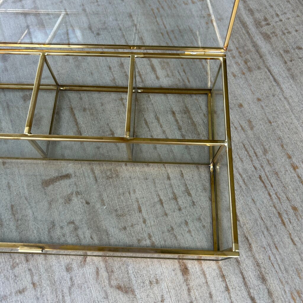 Glass & Metal Jewelry Box