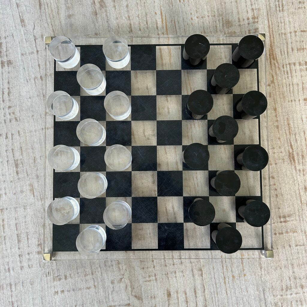 Acyrlic Chess Game w Pieces