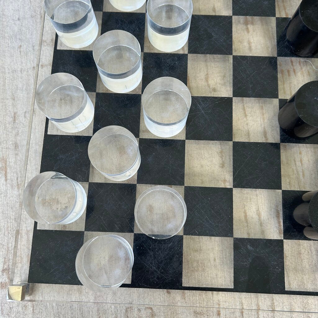 Acyrlic Chess Game w Pieces