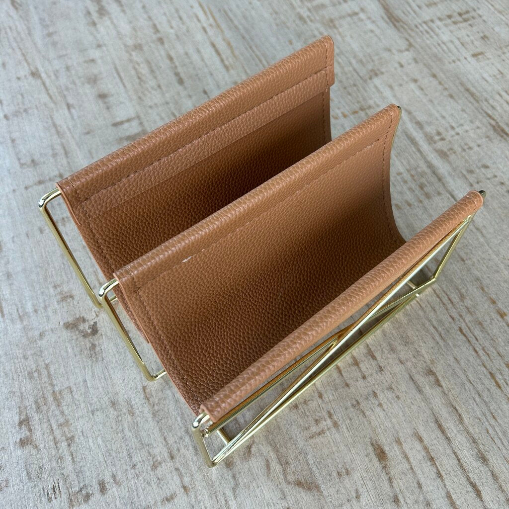 Faux Leather Mail Organizer