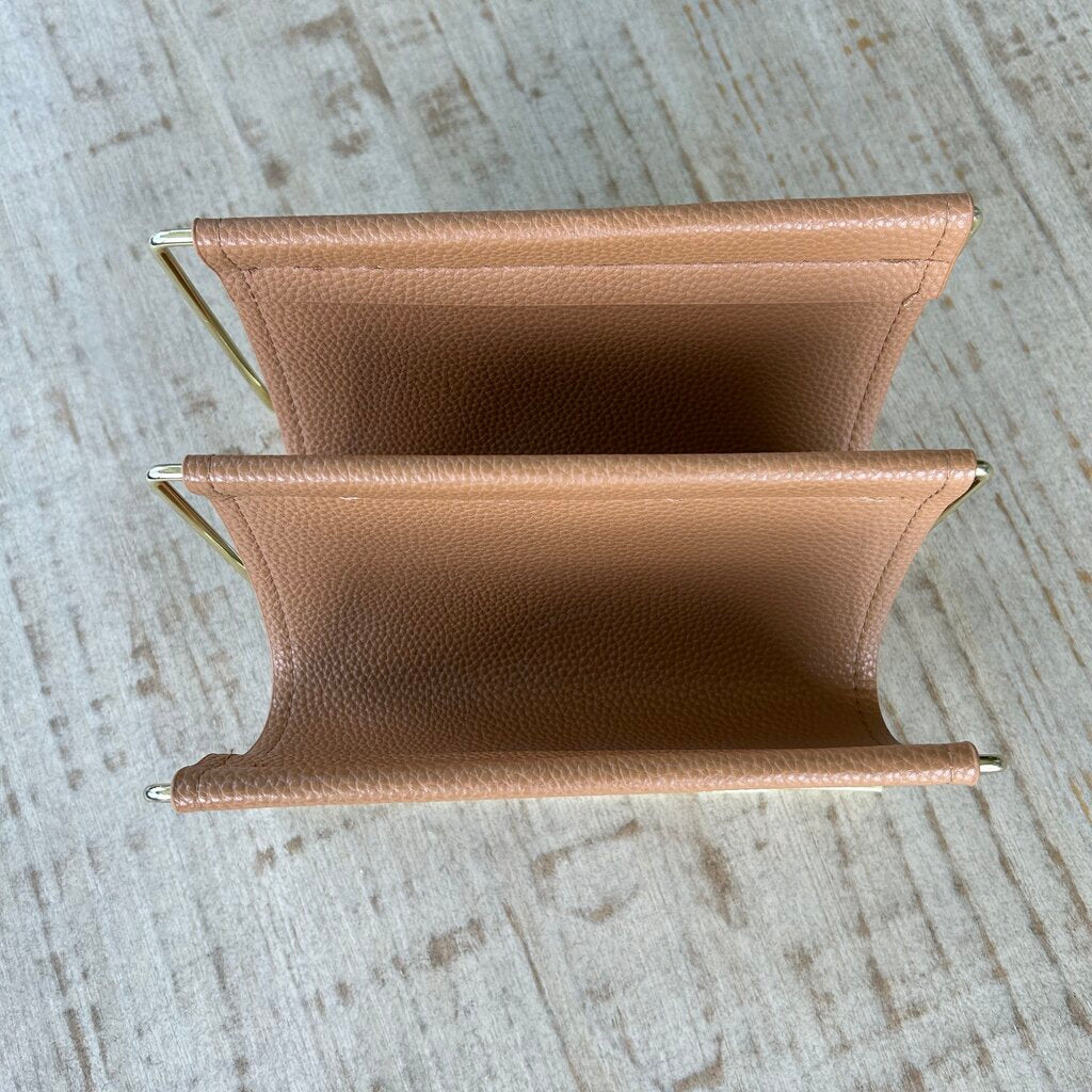 Faux Leather Mail Organizer
