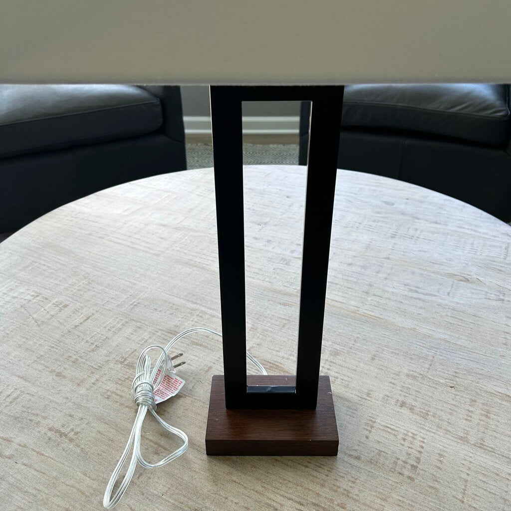 Wood & Metal Rectangular Base Lamp
