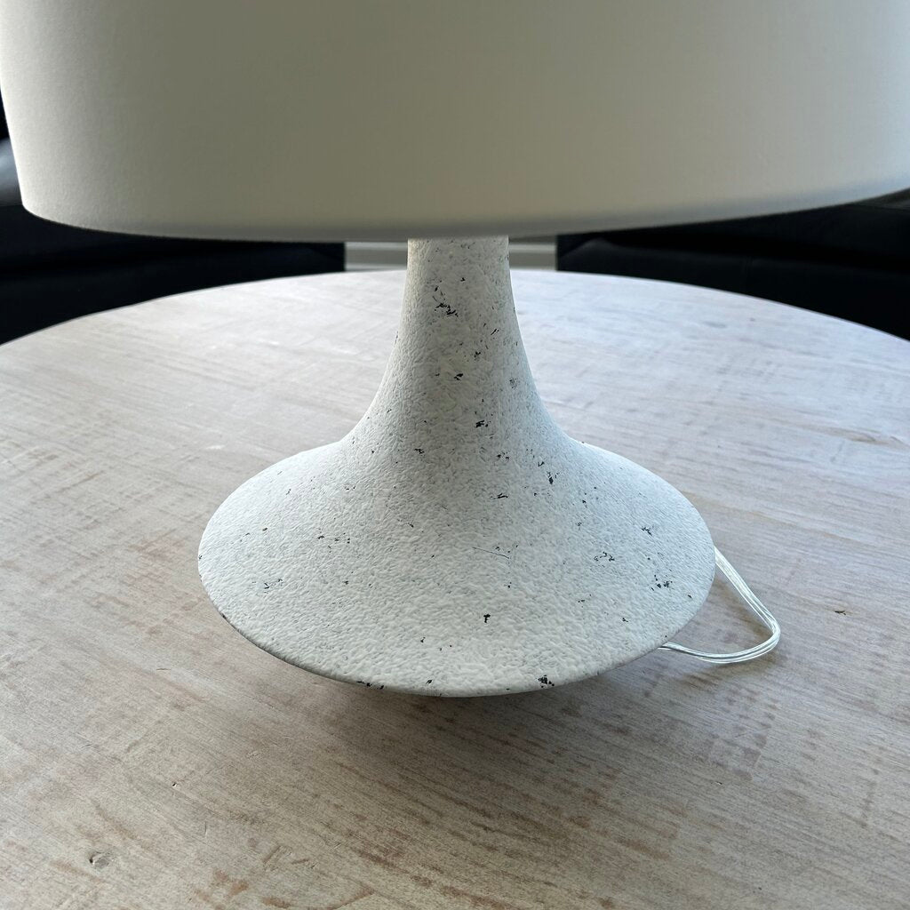 Stone Base Lamp with White Shade