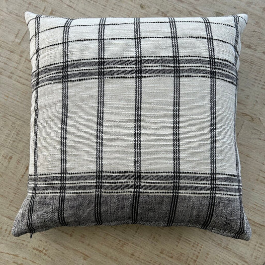 Plaid Pillow with Down Insert