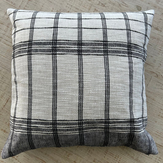 Plaid Pillow with Down Insert