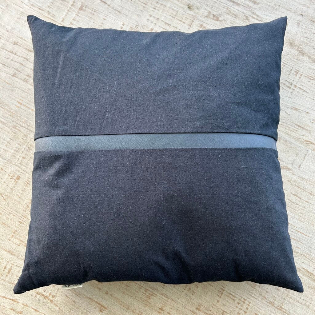 Linen Throw Pillow with Stripe