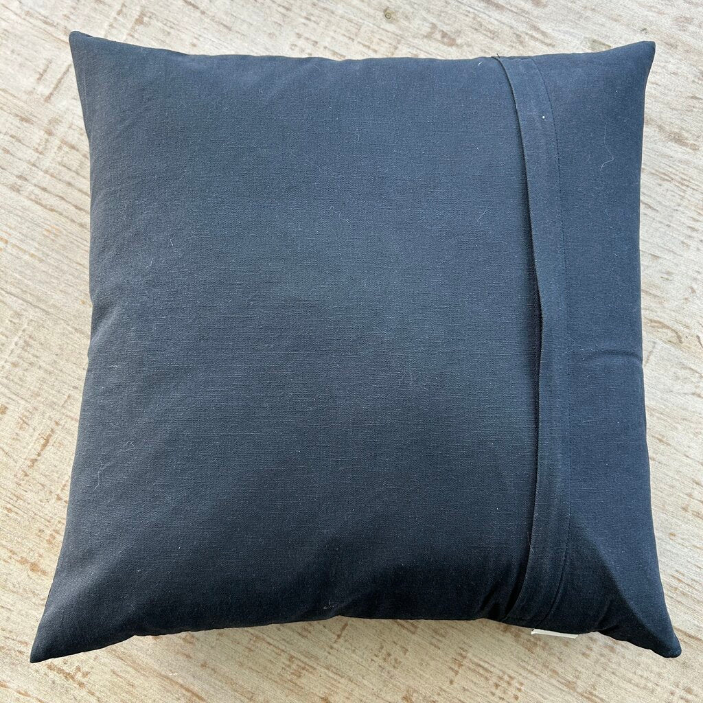 Linen Throw Pillow with Stripe