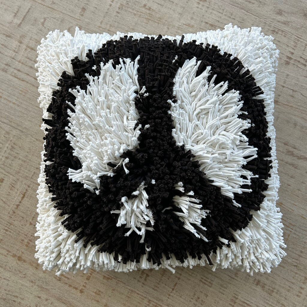 Peace Sign Shaggy Pillow