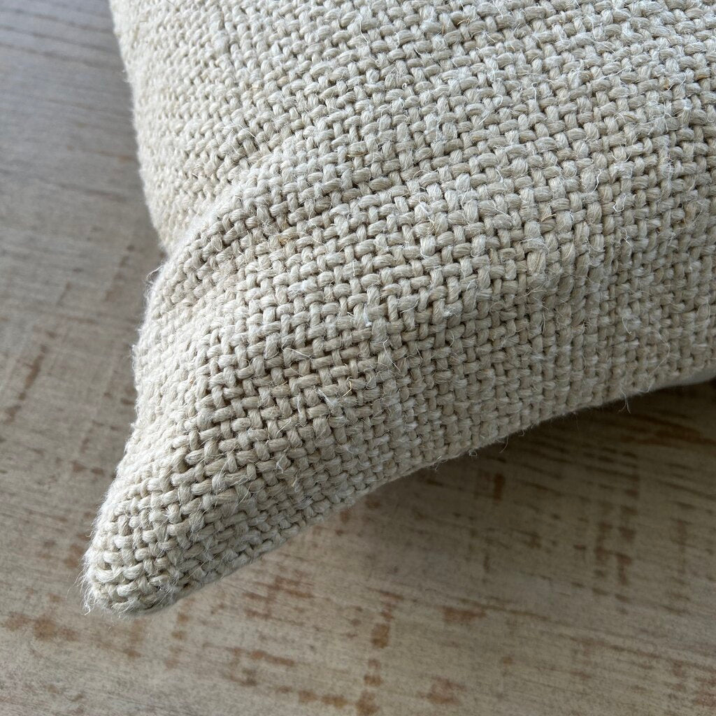 Woven Linen Throw Pillow