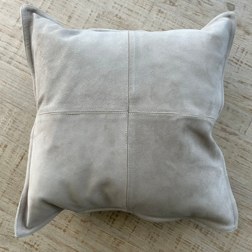 Suede & Linen Throw Pillow