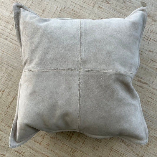 Suede & Linen Throw Pillow