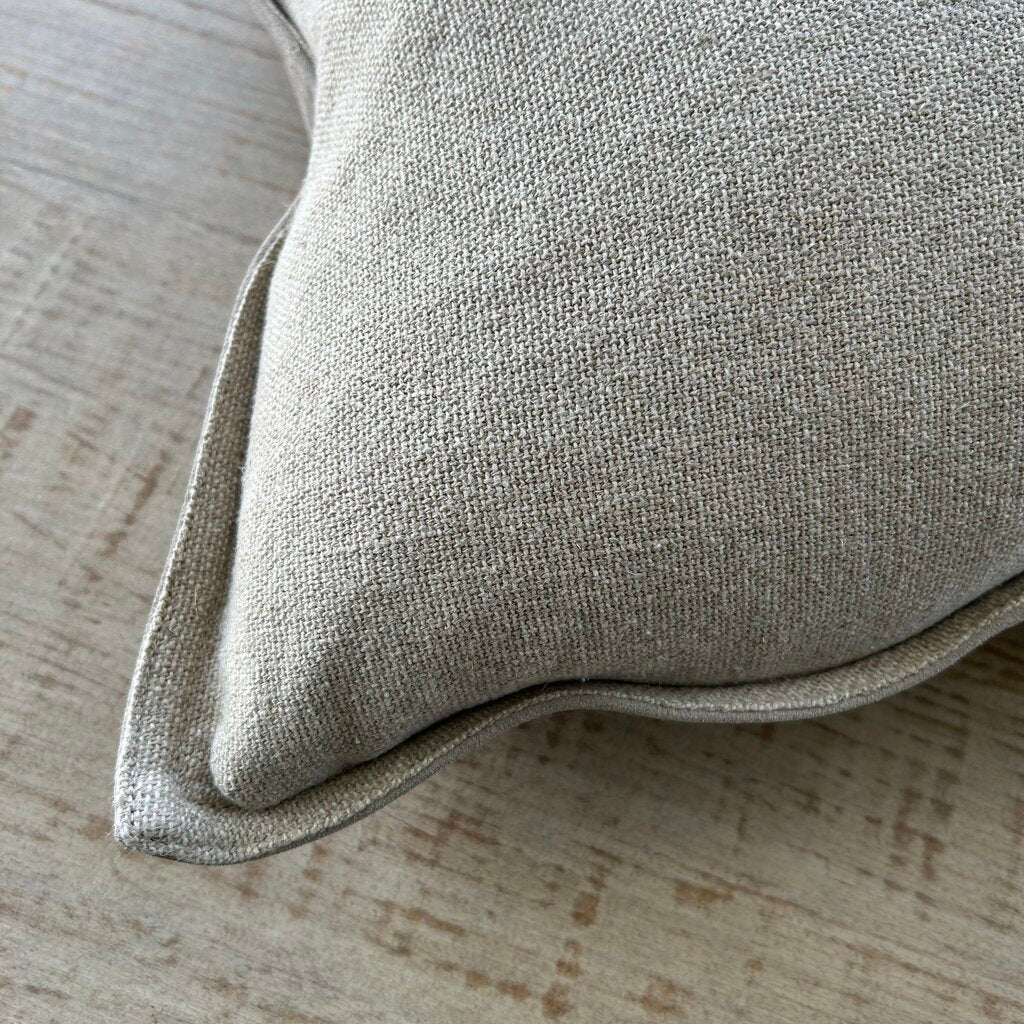 Suede & Linen Throw Pillow