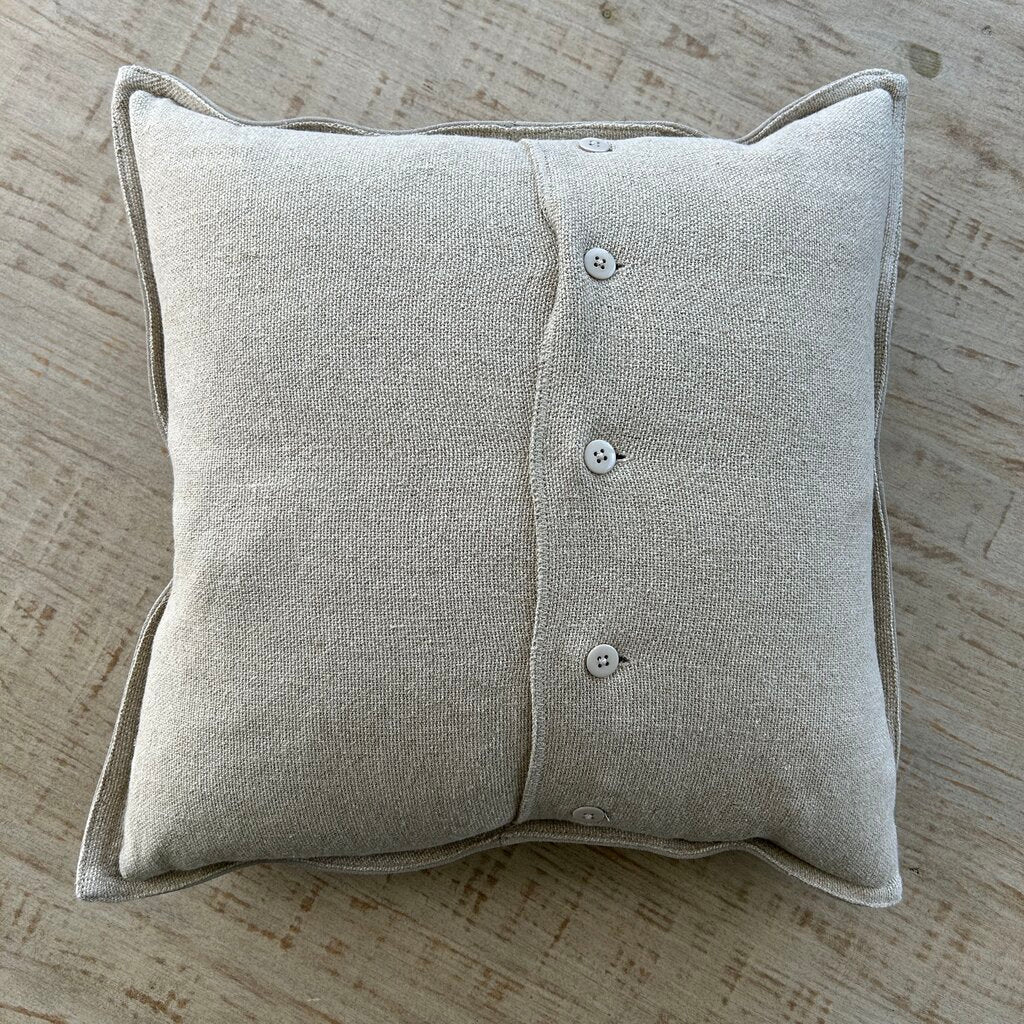 Suede & Linen Throw Pillow