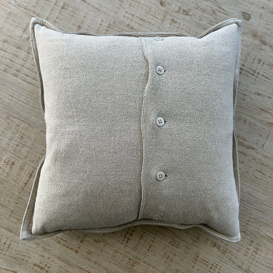 Suede & Linen Throw Pillow