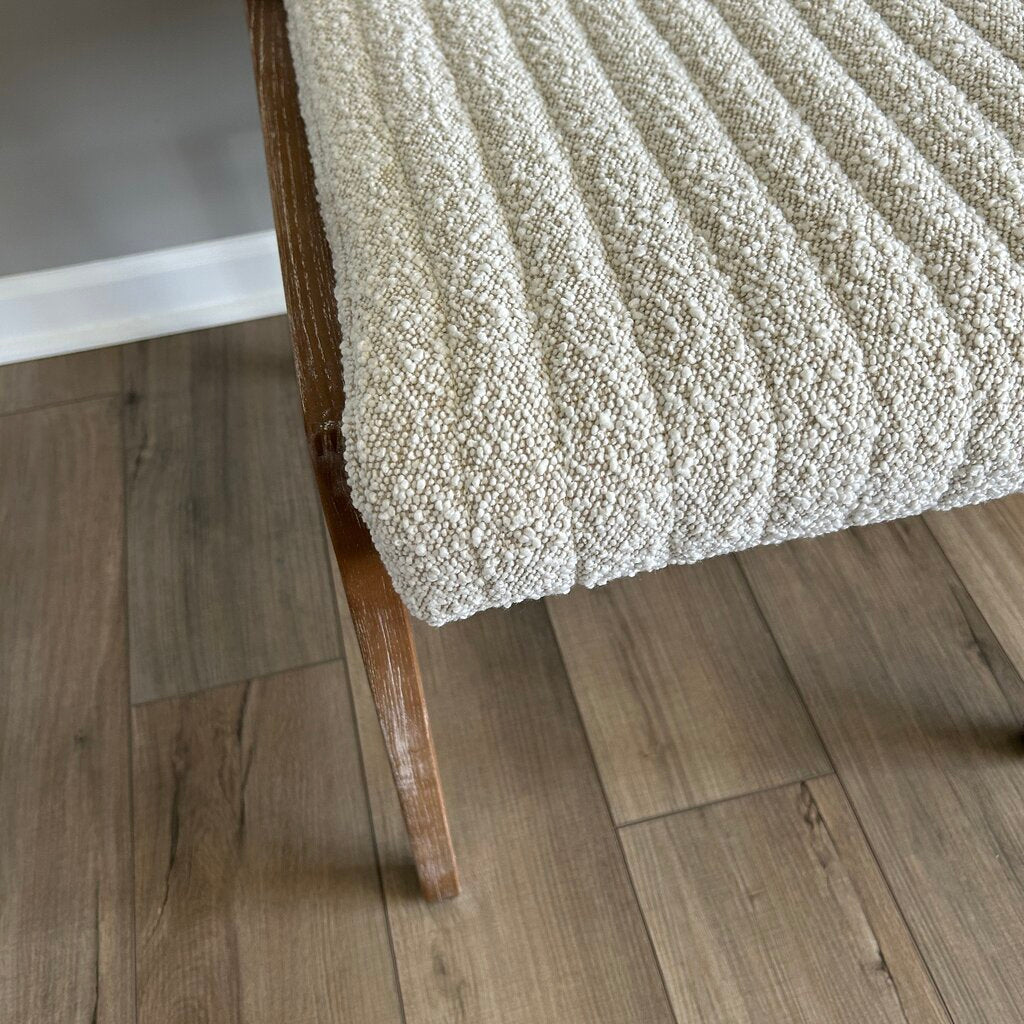 Textured Desk Chair with Wood Legs