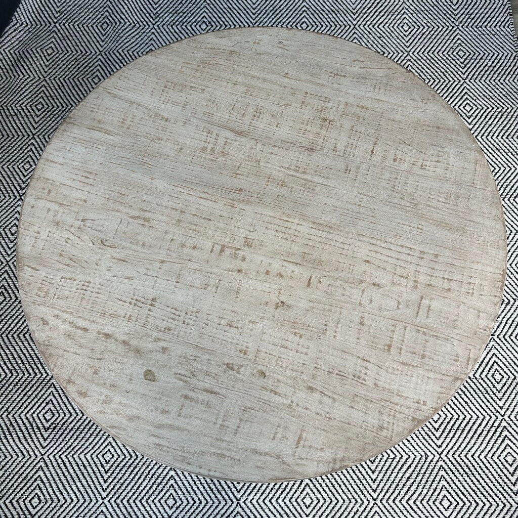 Round White Oak Coffee Table.AS IS