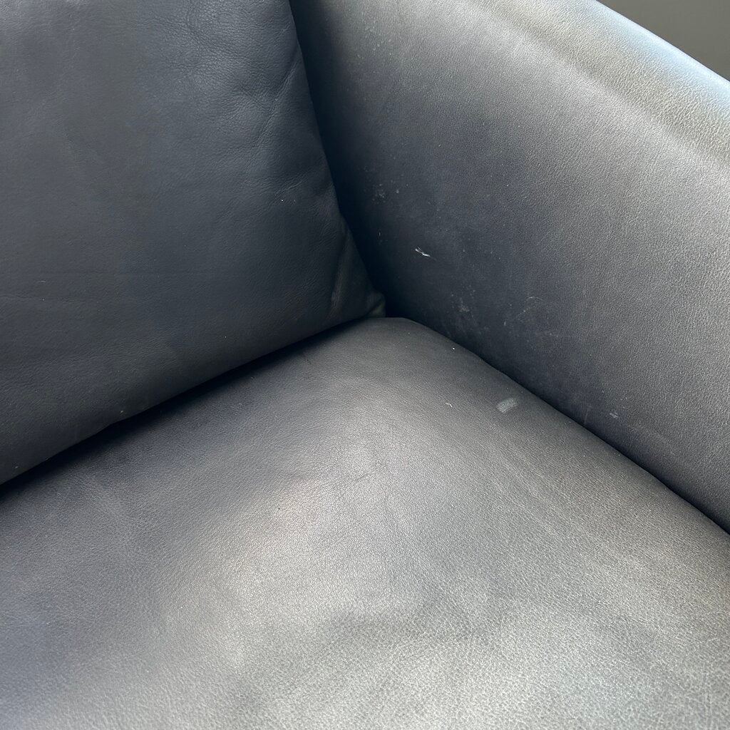 Four Hands Leather Swivel Arm Chair AS IS