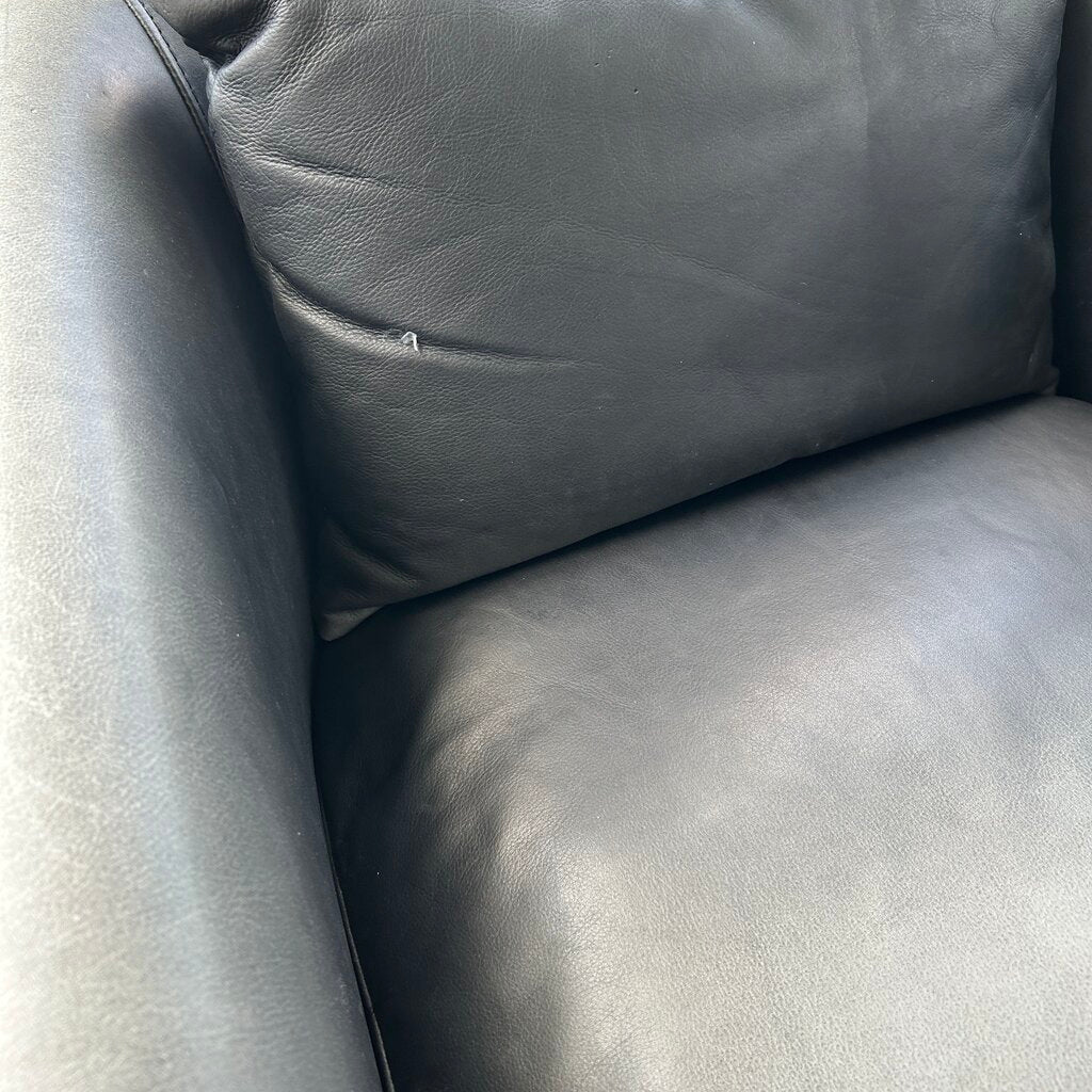 Four Hands Leather Swivel Arm Chair AS IS