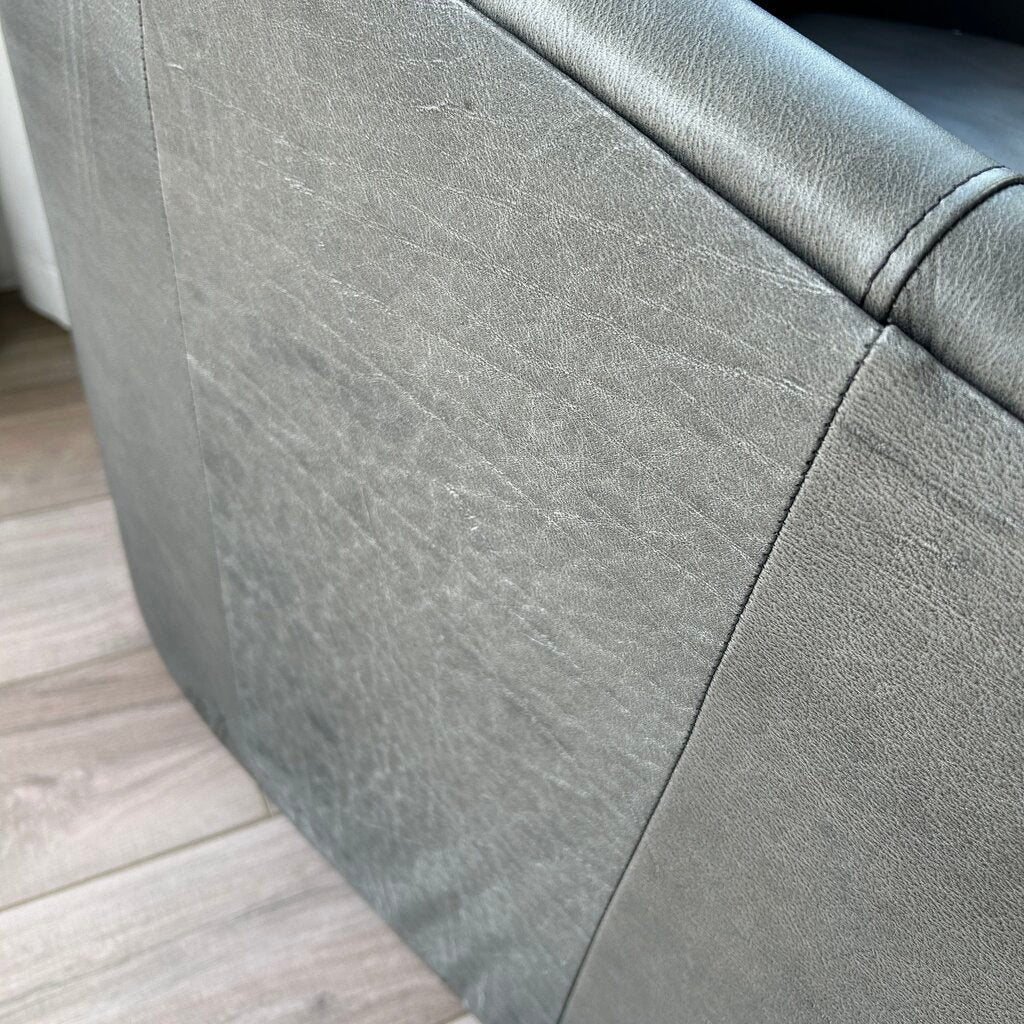 Four Hands Leather Swivel Arm Chair AS IS