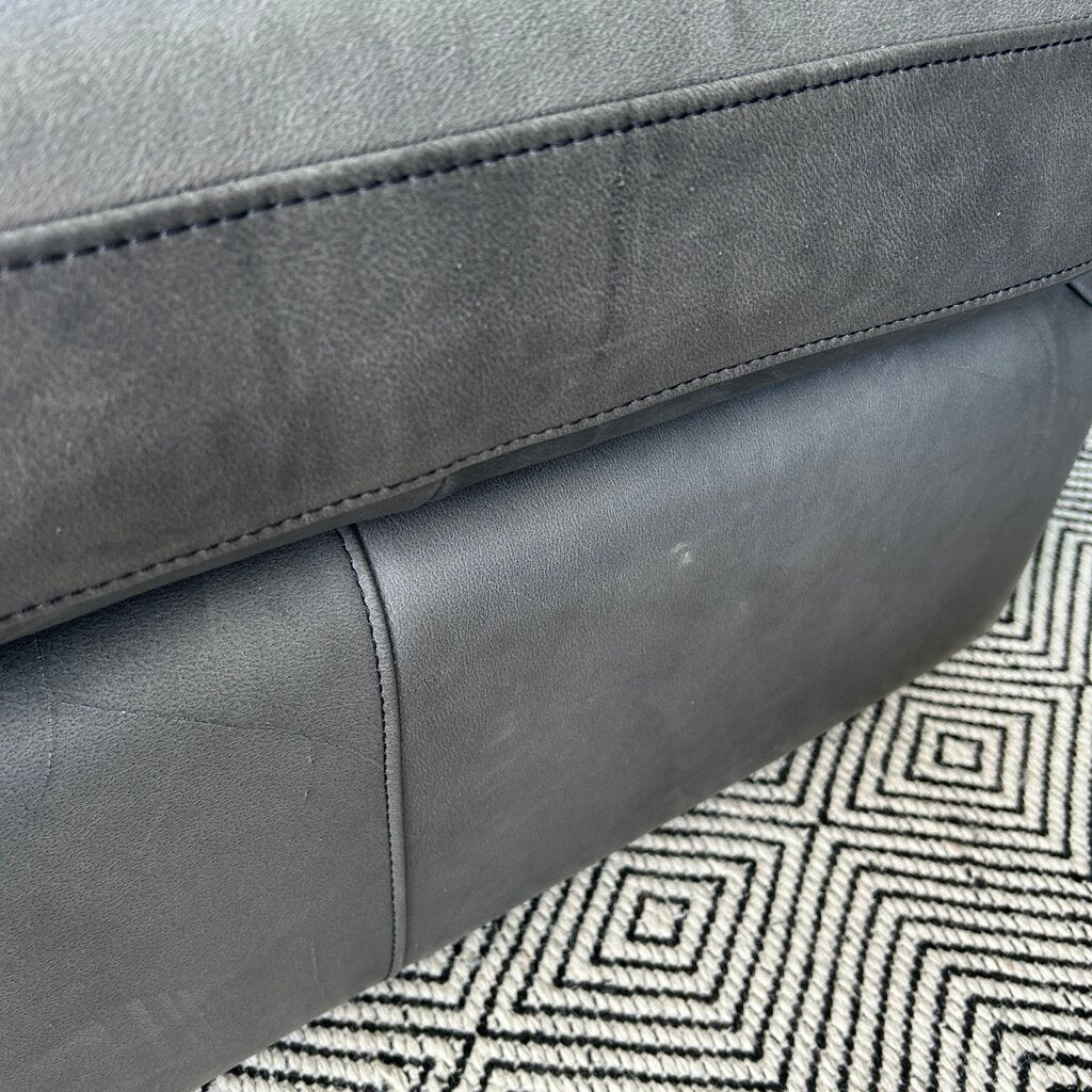 Four Hands Leather Swivel Arm Chair AS IS