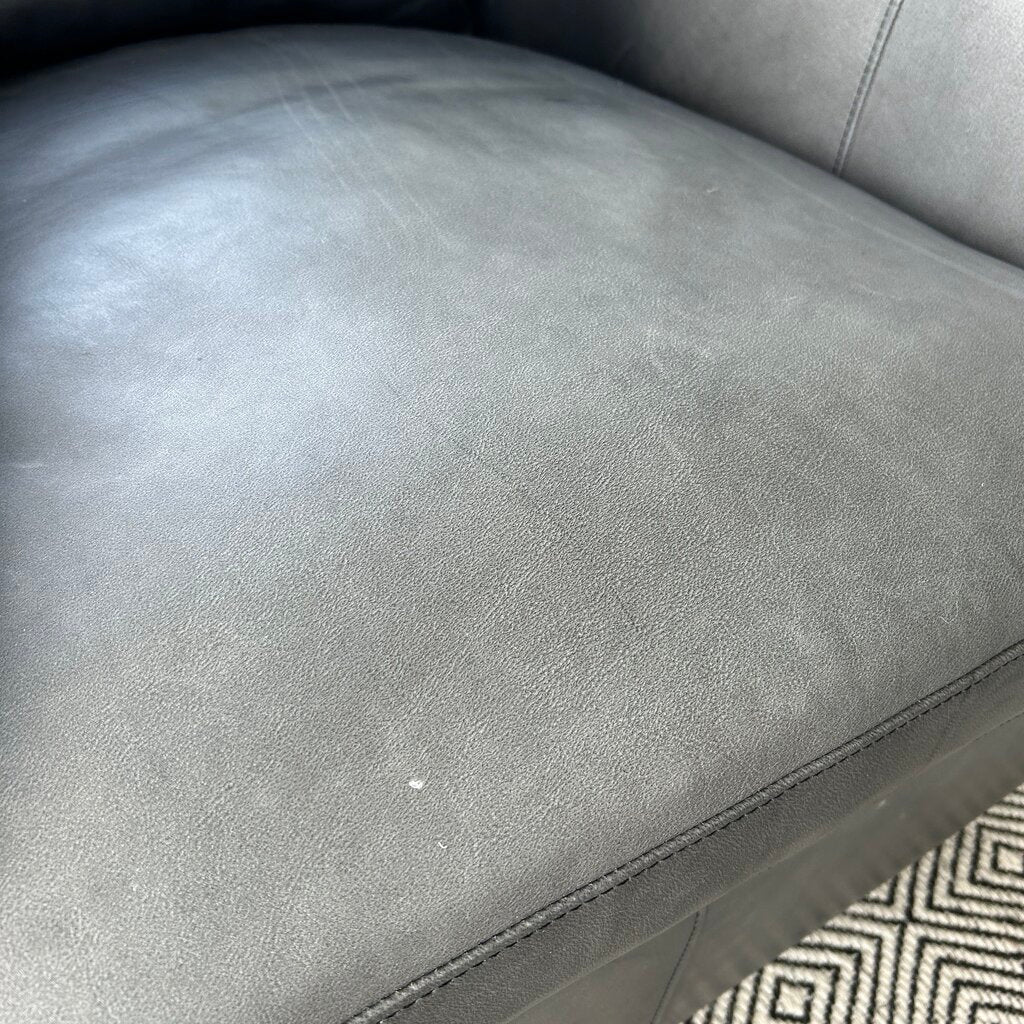 Four Hands Leather Swivel Arm Chair AS IS