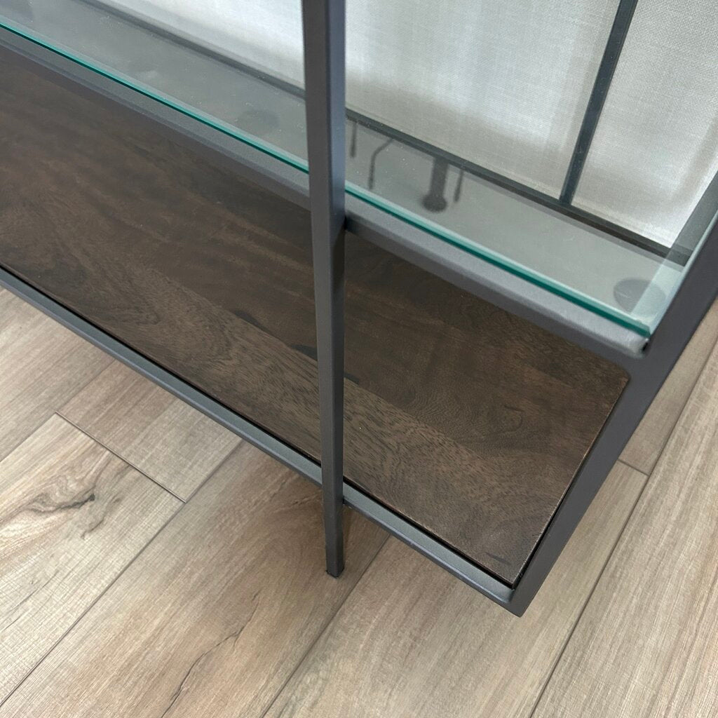 Four Hands Metal, Wood & Glass Sofa Table
