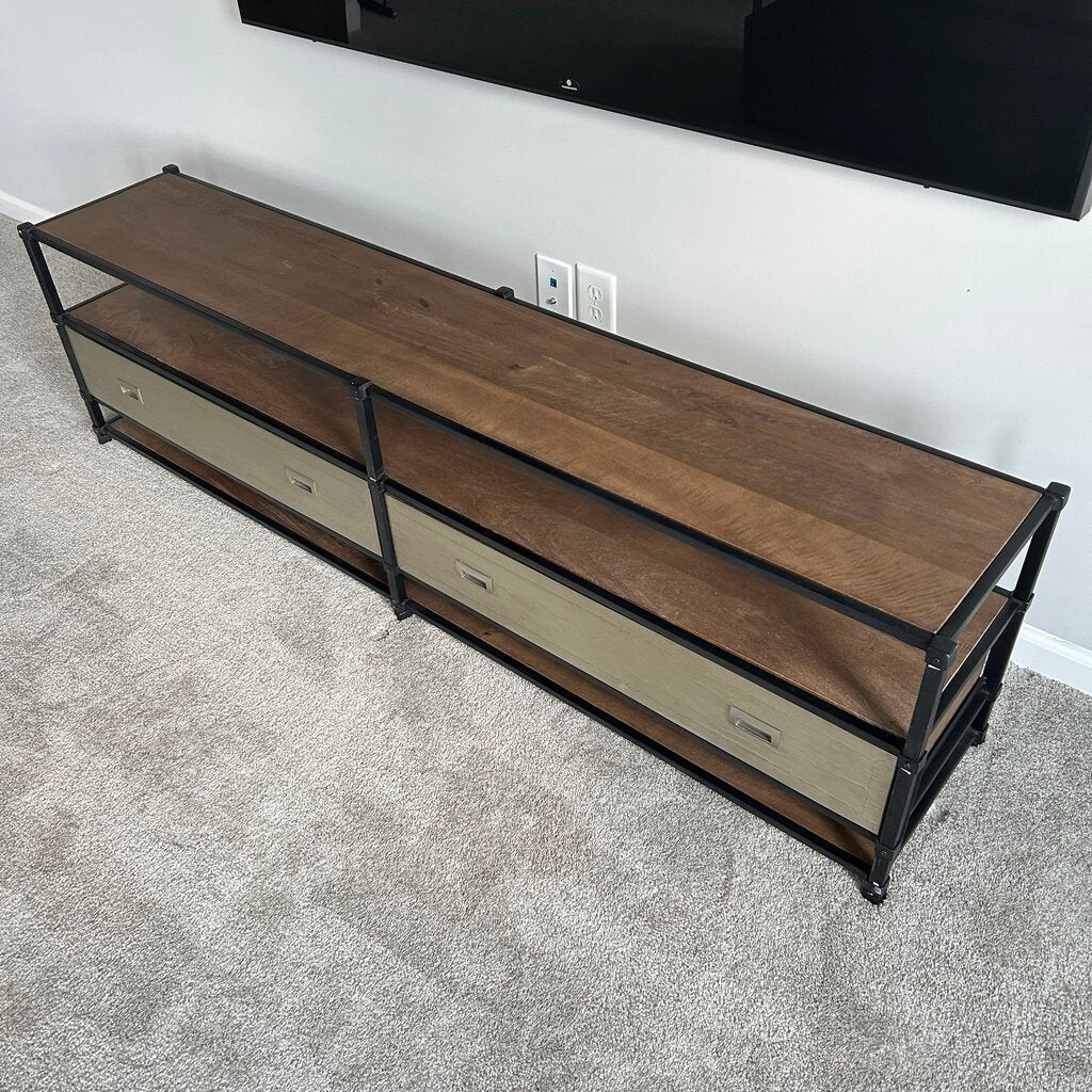 Media Stand with Textured Drawers