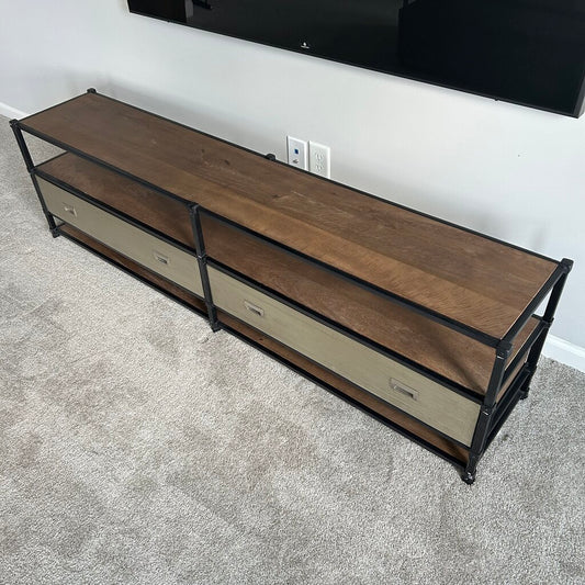 Media Stand with Textured Drawers