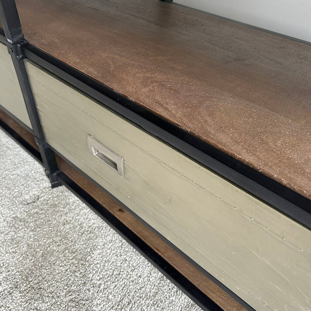 Media Stand with Textured Drawers