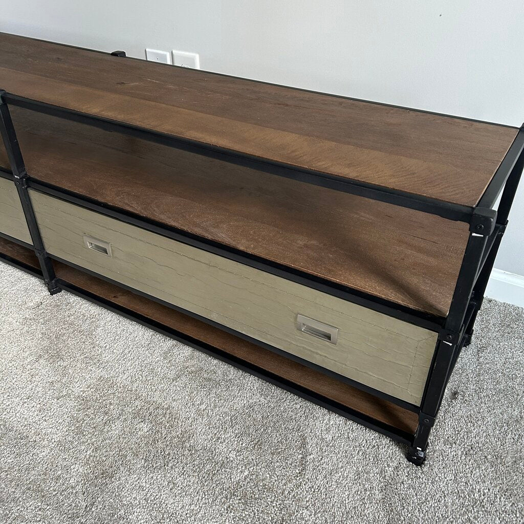 Media Stand with Textured Drawers