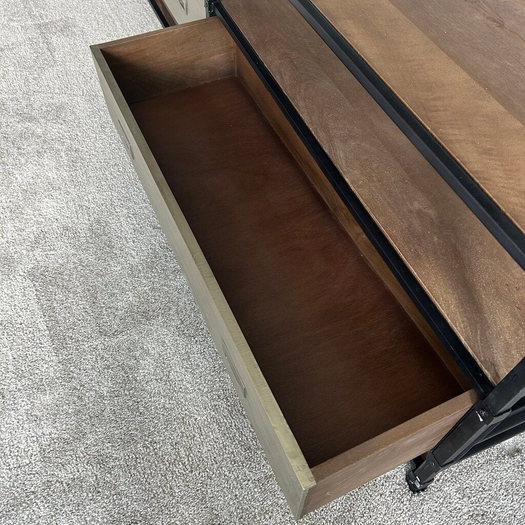 Media Stand with Textured Drawers