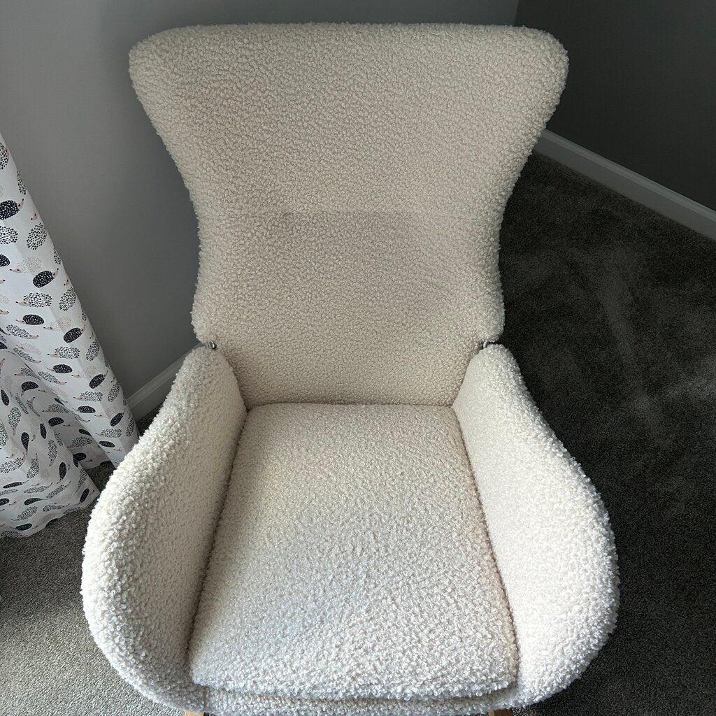 Fuzzy Upholstered Rocker AS IS