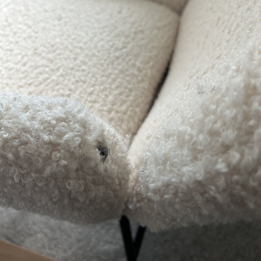 Fuzzy Upholstered Rocker AS IS