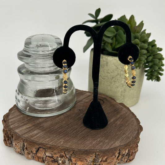 Capucine De Wulf Labradorite Hoop Earrings